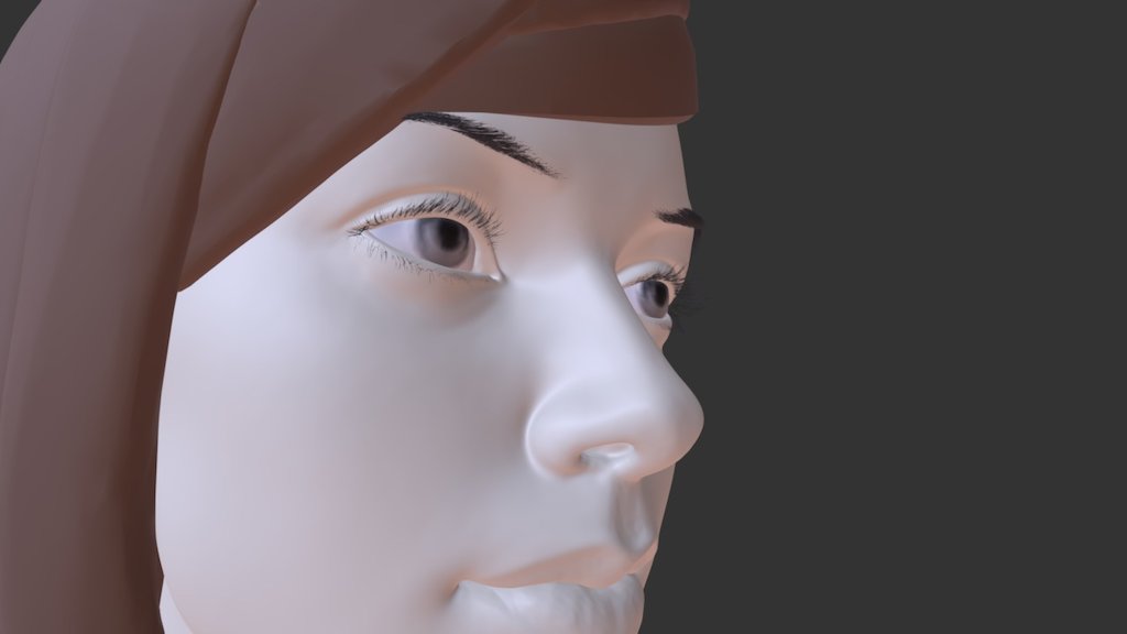 base mesh eyelashes eyebrows — Sketchfab embed 3D viewer