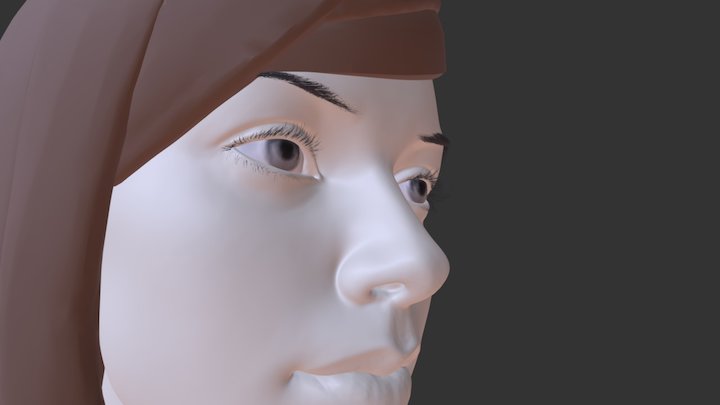 base mesh eyelashes eyebrows 3D Model