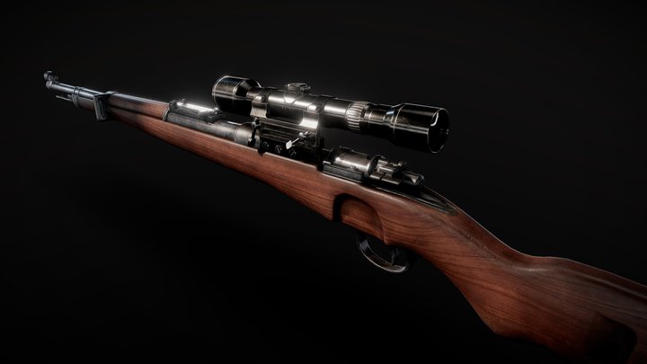 Karabiner 98 Sniper (Mobile Version) 3D Model