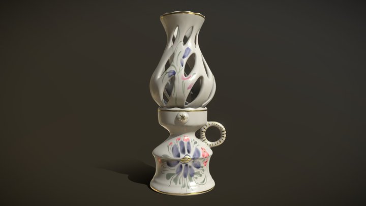 Ceramic Candle Holder 3D Model