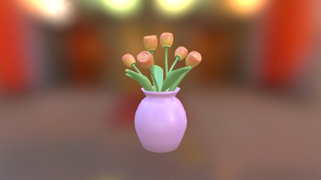 Vase of Flowers 3D Model