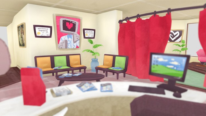 Dr. Robot's Love Communicator Scene 3D Model