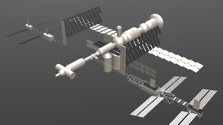 ISS (exterior) 3D Model