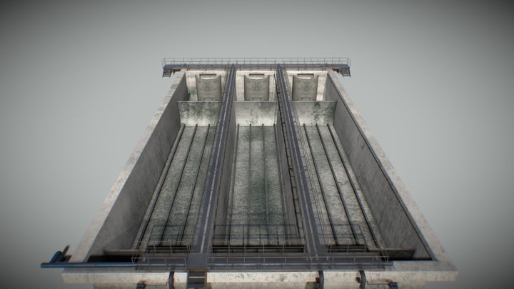 Water basin treatment 3D Model