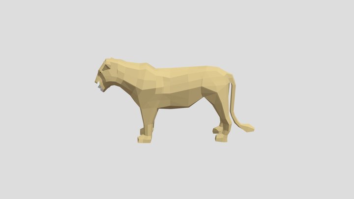 L_ Lion Female_HM 3D Model
