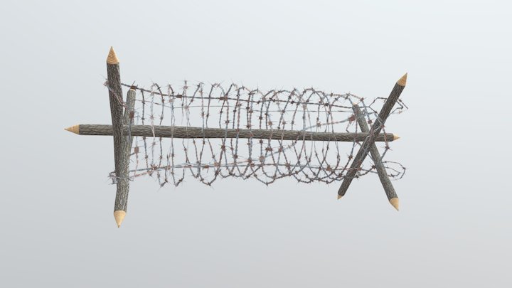 WW1 Barbed Wire 3D Model