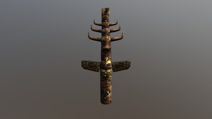 Totem Coeur Sauvage 3D Model