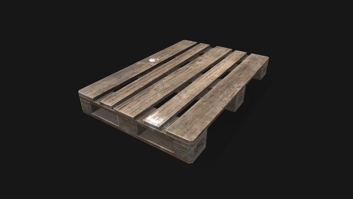Euro Pallet Painted 3D Model