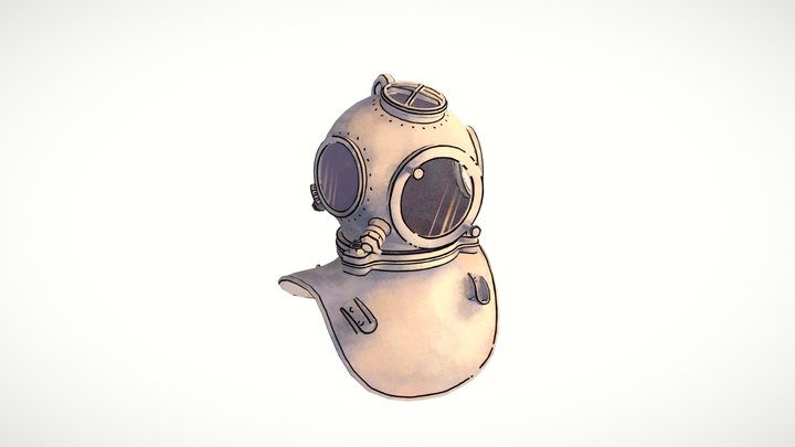 Diving Helmet 3D Model