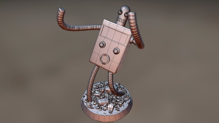 Robot on the rocks 3D Model