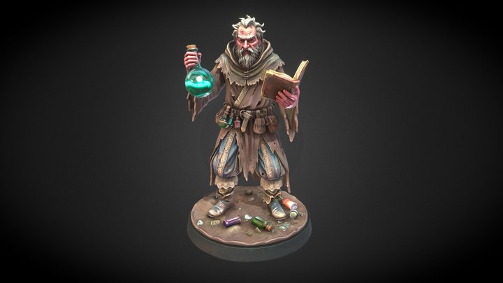 alchemist miniature dnd 3D Model