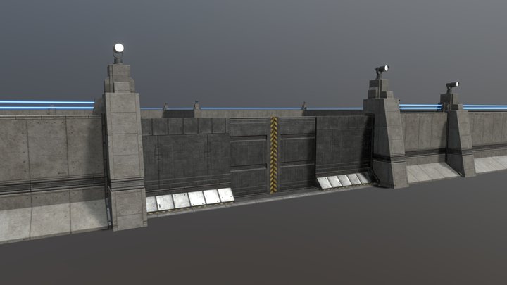 MechAssault Modular Barrier - Fanart 3D Model