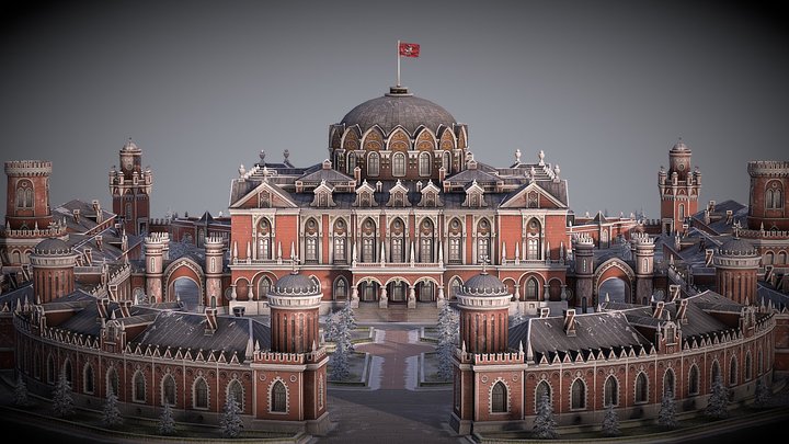 Petrovsky travel palace in Moscow 3D Model