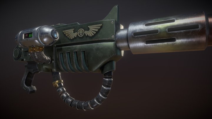 Warhammer 40k Melta gun 3D Model