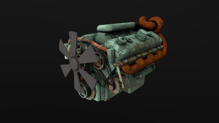 Detroit Diesel Engine 3D Model