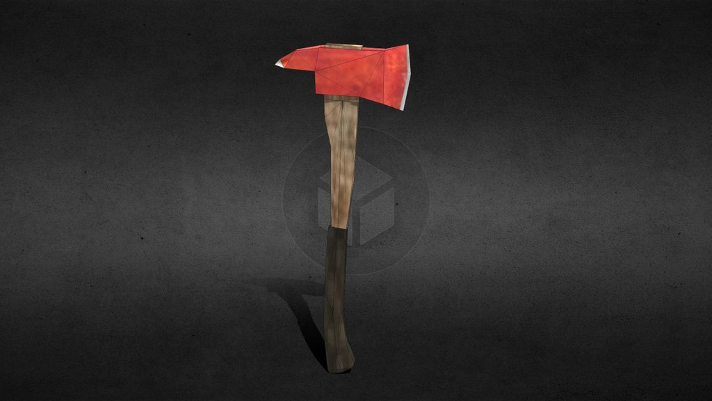 Fire Axe — PSX / PS1 Style Low Poly