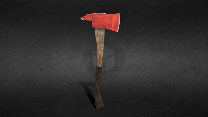Fire Axe — PSX / PS1 Style Low Poly 3D Model