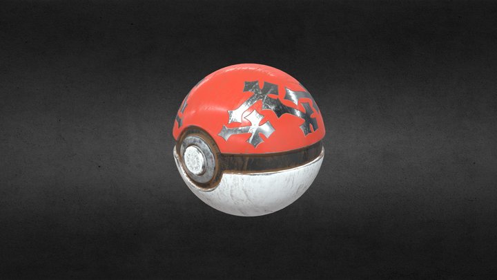 Free Pokeball ChromeHearts 3D Model
