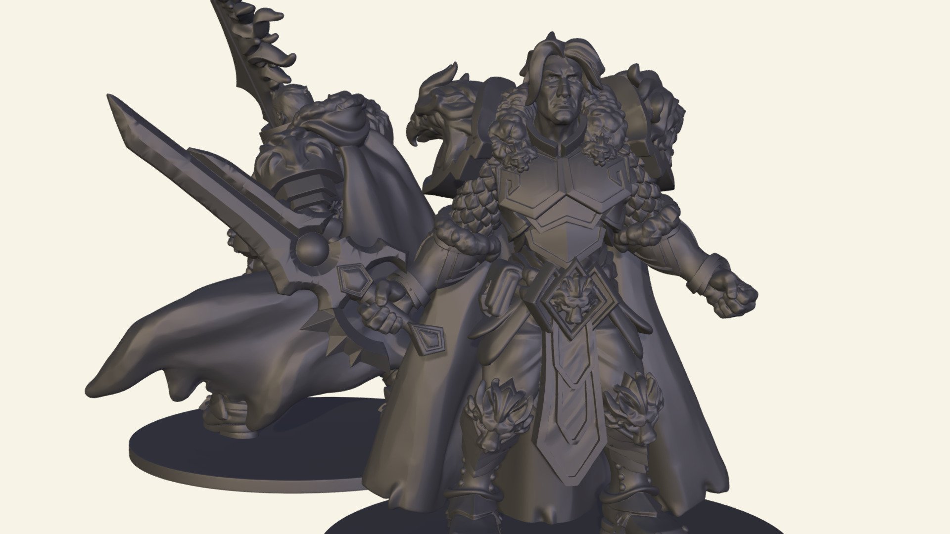 Varian King with armored defender — Sketchfab embed 3D viewer