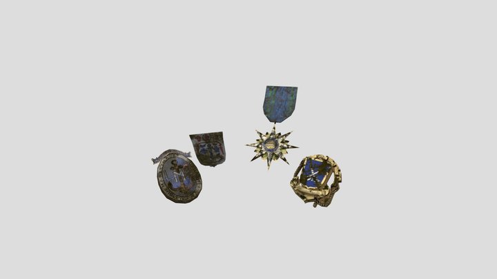Collectibles For Underwater Game Sunken Ship 3D Model