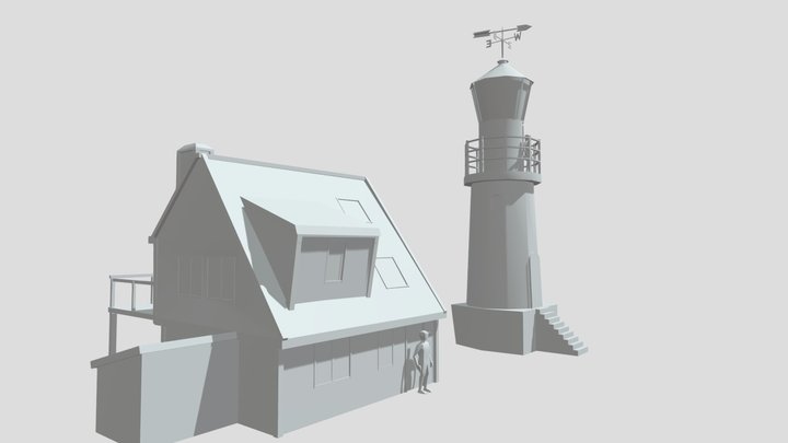 Modeled houses p2 3D Model