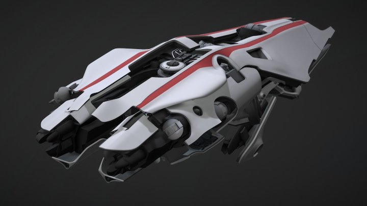 Medium Tactical Cruiser - Akorro - Tier IV 3D Model