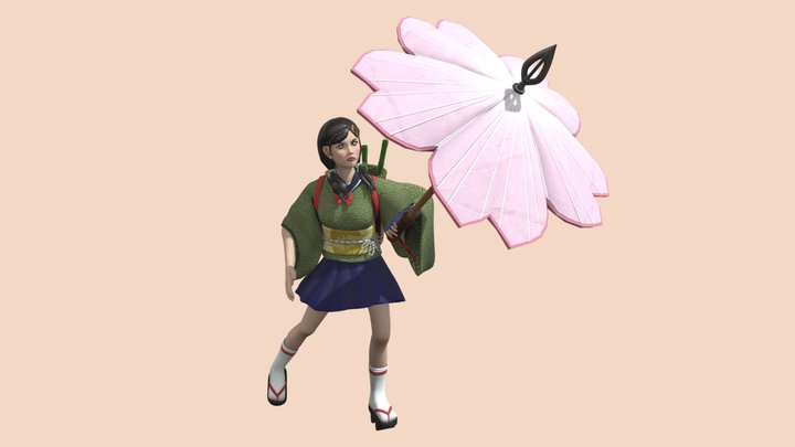 DX2209_CINPROD_SK3 (Akari Posed) 3D Model