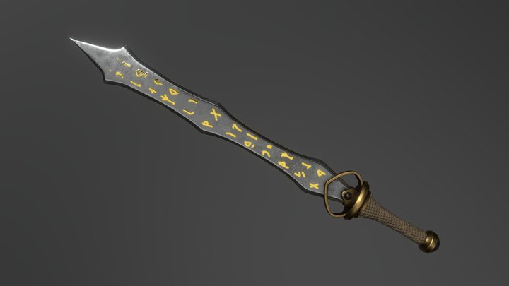 low poly maric's Blade 3D Model