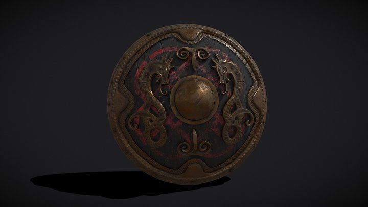 Viking_Dragon_Shield 3D Model