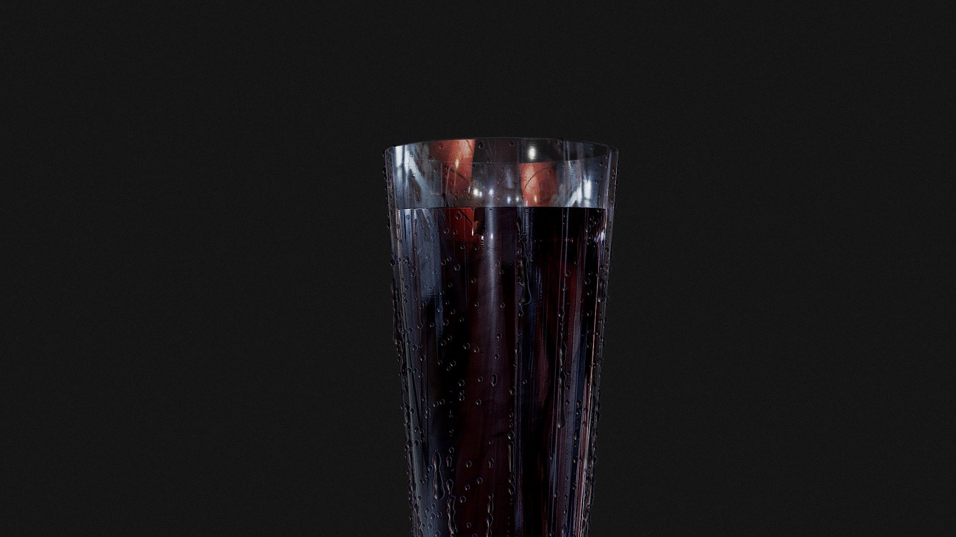 water drops on coca cola glass