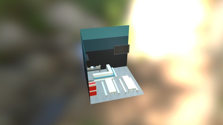 Futuristic Warteg 3D Model