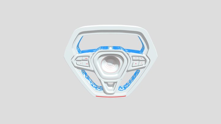 Cyber Steering Wheel 3D Model