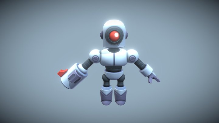 Sniper Robot t-pose Brawl Stars 3D Model