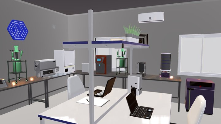 Chemical synthesis laboratory 3D Model