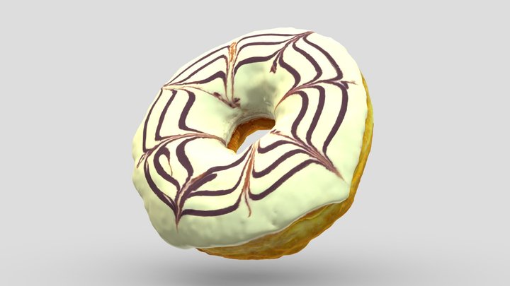 White Chocolate Donut 3DScan 3D Model