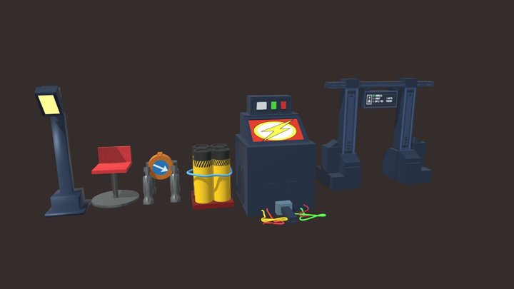 Sci-Fi Props 3D Model