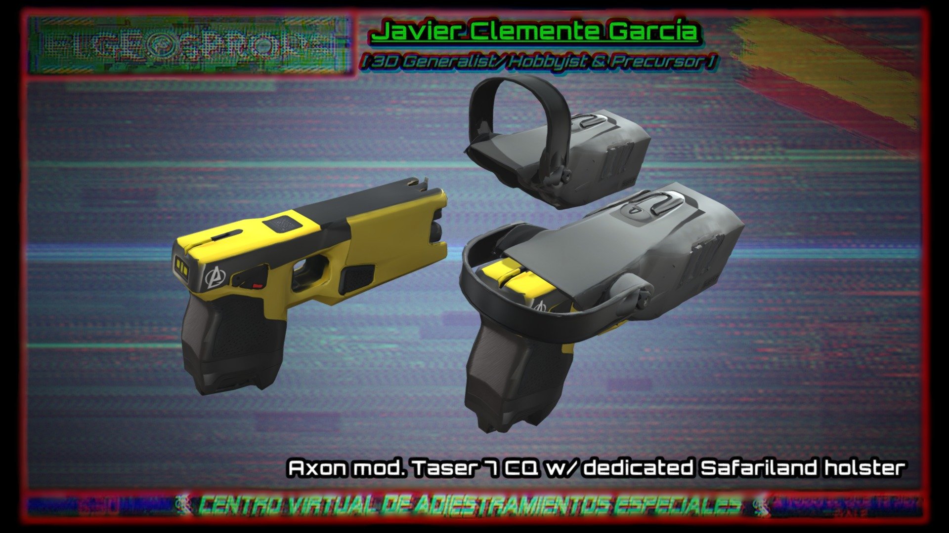 Taser 7 w/ Safariland holster - Download Free 3D model by Javier