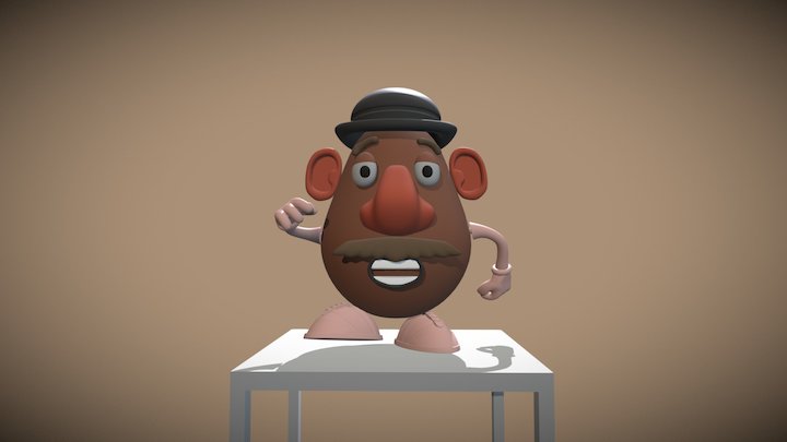 Mr Sweet Potato Head (High Quality) 3D Model