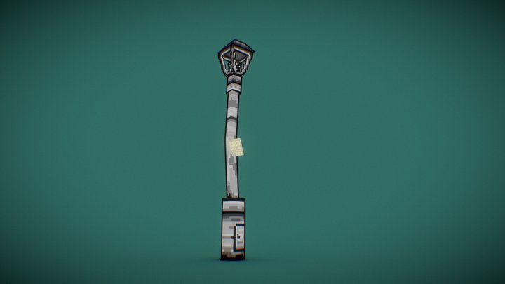 Pixelart streetlight 3D Model