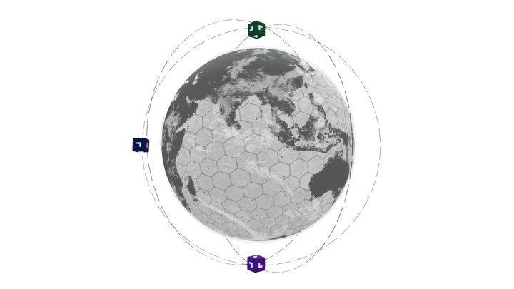 Hologram Earth version 3 wireframe 3D Model
