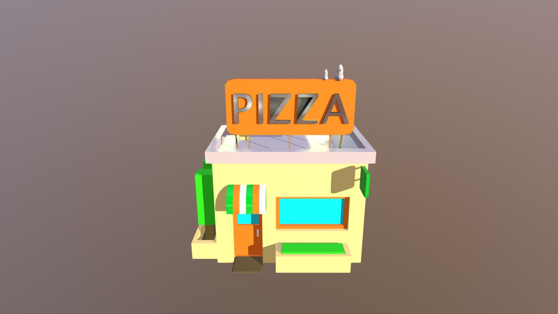 Cube Pizza Restaurant - 3D model by paulkeng199x [8b9ac79] - Sketchfab