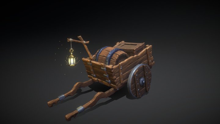Stylized Cart 3D Model