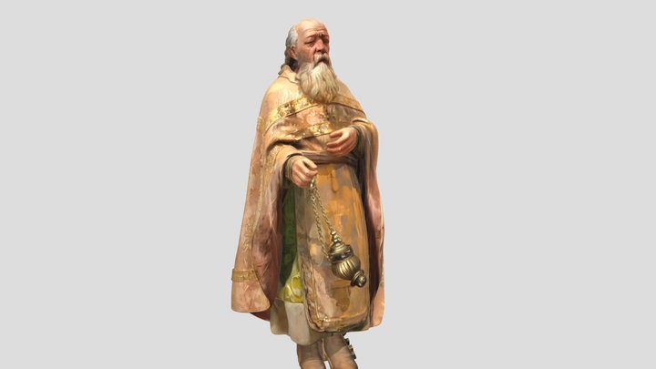 Православный священник с кадилом – Modèle 3D gratuit STL