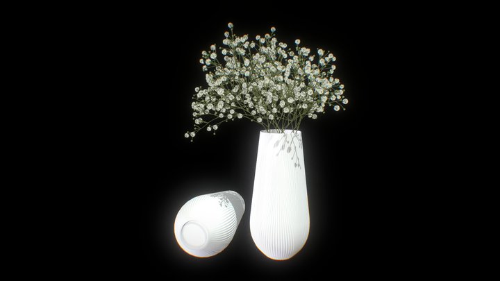 Wedgwood White Folia Vase Tall 3D Model