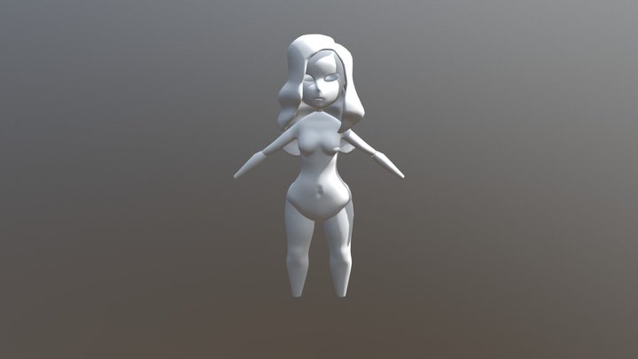 Female mid-poly base mesh - Project D 3D Model