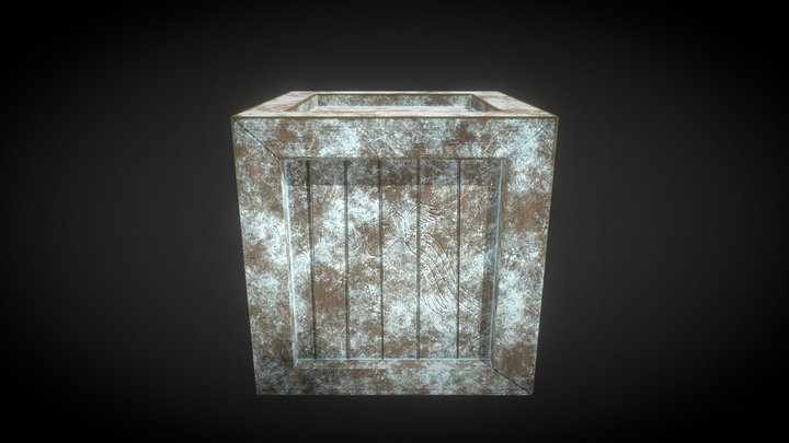Ancient Temple Crate 3D Model