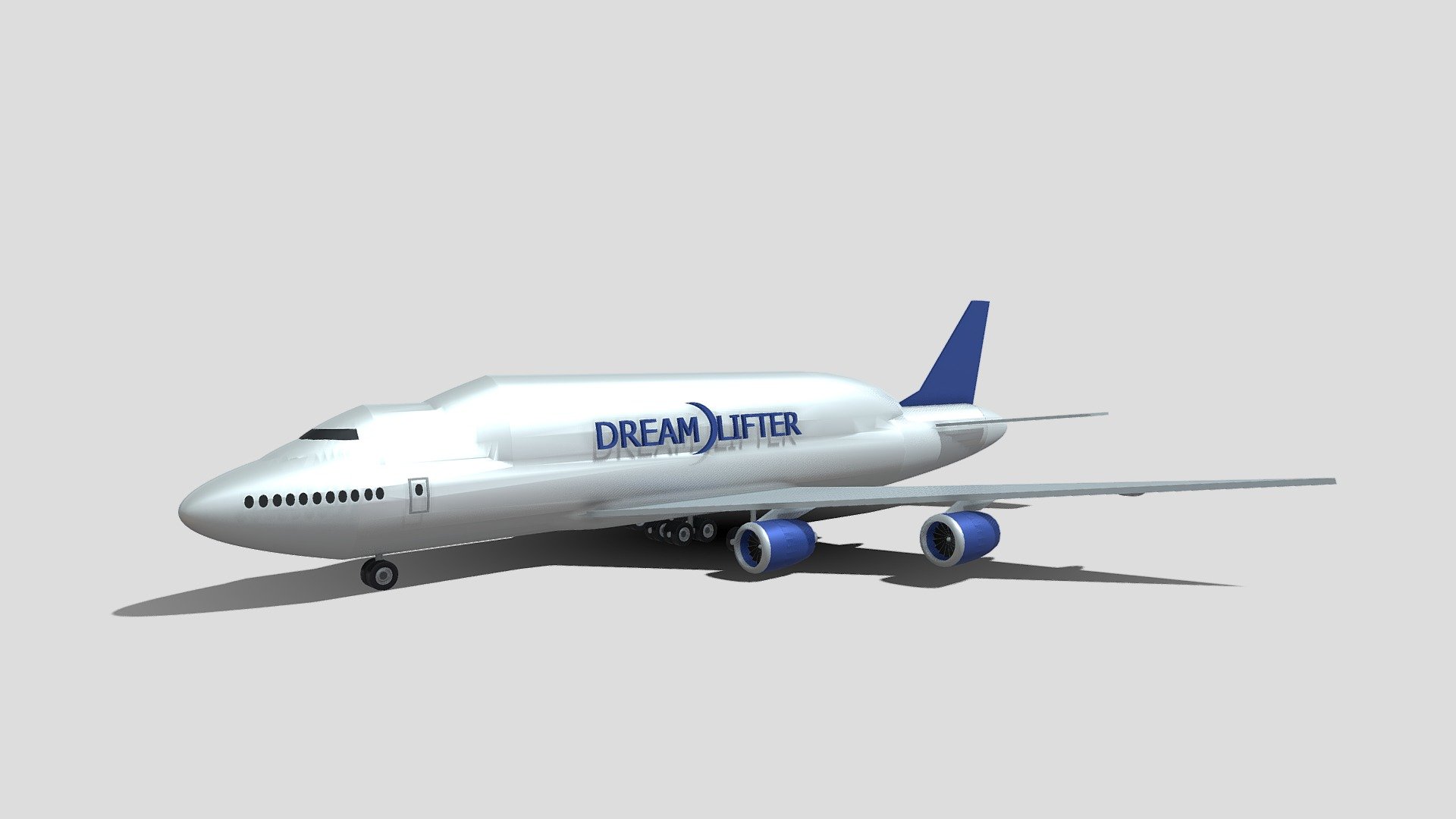 Boeing B747-400 Dreamlifter - Download Free 3D model by Spark_Customs ...