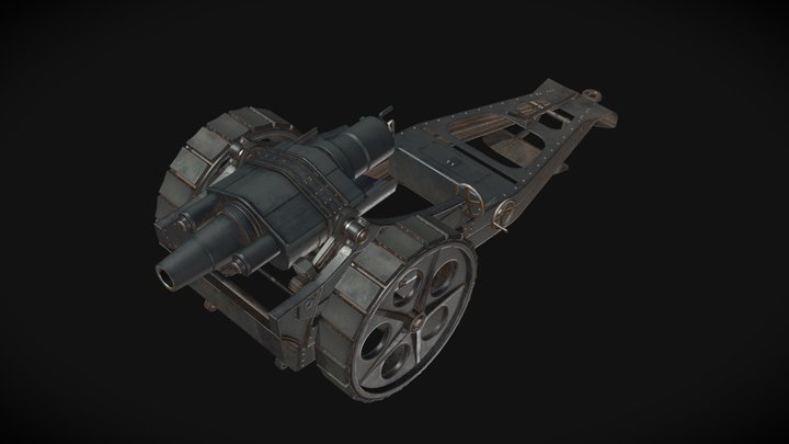 150mm Howitzer Cannon 3D Model
