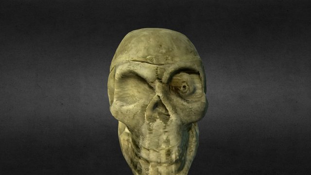 Scanned Skull Ashtray 3D Model
