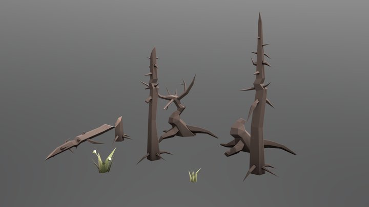 Swamp Tree Pack 3D Model